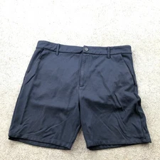 True Classic Shorts Mens 36 Navy Blue Classic Chino Stretch Casual Golf Pockets