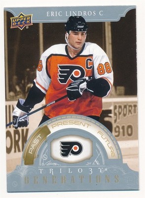ERIC LINDROS 2022-23 UPPER DECK TRILOGY GENERATIONS #TG-14A PAST PRESENT FUTURE