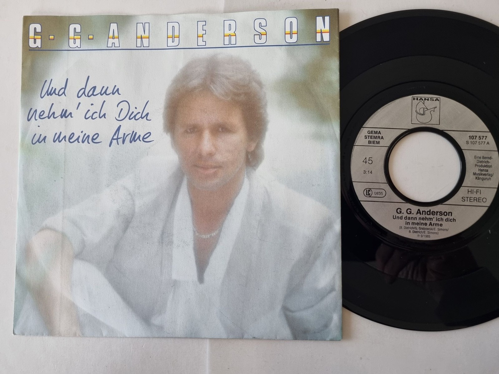 G. G. Anderson - Und dann nehm' ich Dich in meine Arme 7'' Vinyl Germany