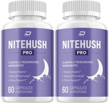 (2 Pack) NiteHush Pro Capsules – All Natural Formula Relaxation and Sleep