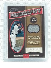 Rod Carew 2016 Prime Cuts Baseball GAME USED PATCH (27/49) Minnesota Twins