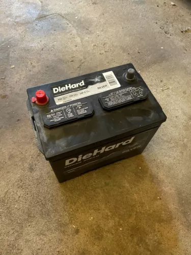 Car Battery Die Hard Silver