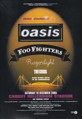 Oasis, Cardiff Millennium Stadium, 2005 - Mini Poster/Original Magazine Clipping