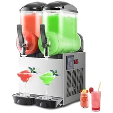 Commercial Ice Slush Machine Frozen Drink Ice Maker Slushie Machine 2 x 12L