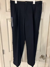 Haggar 38x30 Cool 18 Pro Navy Blue Stretch Pleated Waist Shorts Quick Dry UV