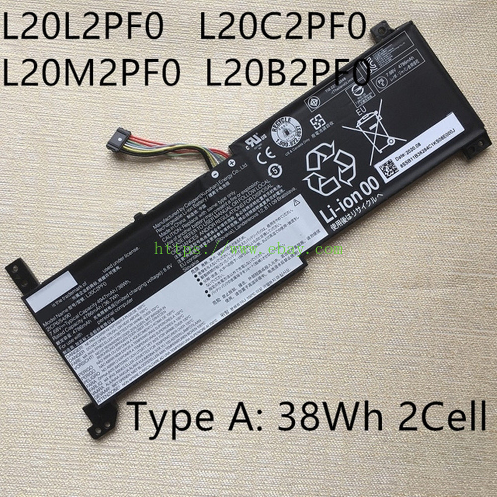 NEW L20L2PF0 L20C2PF0 L20M2PF0 38Wh Battery For Lenovo V14 V15 V17 G2