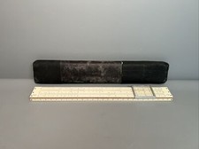 Faber Castell | Rechenschieber 375 System Rietz | mit Etui | Vintage Holz #G3