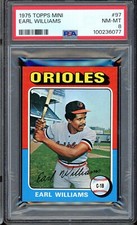 1975 Topps Mini Baseball #97 Earl Williams PSA 8