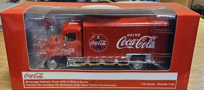 1:50 Scale Coca-Cola Beverage Delivery Truck with 2 Sliding Doors #606M