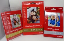 LOT: CANON Photo Paper Plus Glossy 4 packages  NEW 
