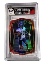 2020 Panini Select Justin Jefferson Red Prizm Die-Cut #161 HGA 9