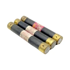 (Lot of 3) Bussman Fusetron FRS-10 Fuses Dual-Element Time Delay Class K5 Fuse