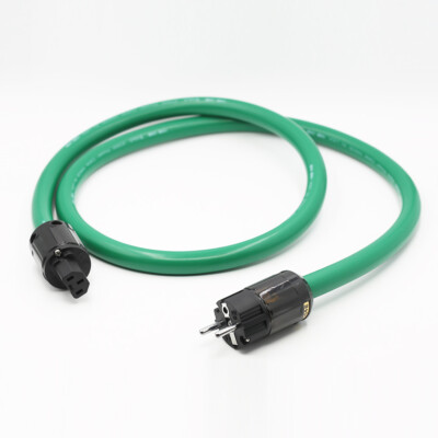 Hi-End Copper Silver Mixed US/EU Schuko Mains Power Cable Cord for HI-FI Audio