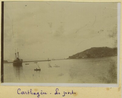 Cartagena. Der Hafen. Boot. Spanien. Citrat Auflage 1903.