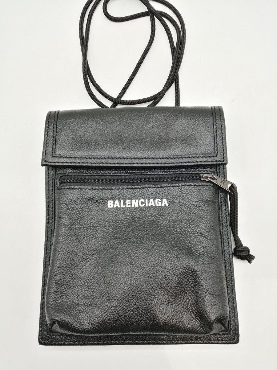 Balenciaga Explorer Small Pouch Black Crinkled -- Preowned Balenciaga Explorer Small Pouch Black Crinkled -- Preowned