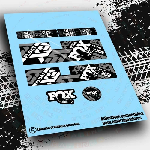 RWP-487 COMPATIBLE STICKERS FOX FLOAT X2 FACTORY AND PERFORMANCE SHOCK ABSORBERS