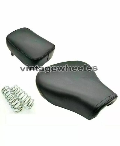 Siège Double Noir Bord Chrome Pour Royal Enfield Classic 350/500 Premiers Modèles