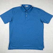 Peter Millar Polo Shirt Mens XL Blue Golf Vacation Travel Casual Workwear Office