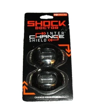 Shock Doctor Inter Change Shield Pack of 2 Two Pack Black Silver Color New