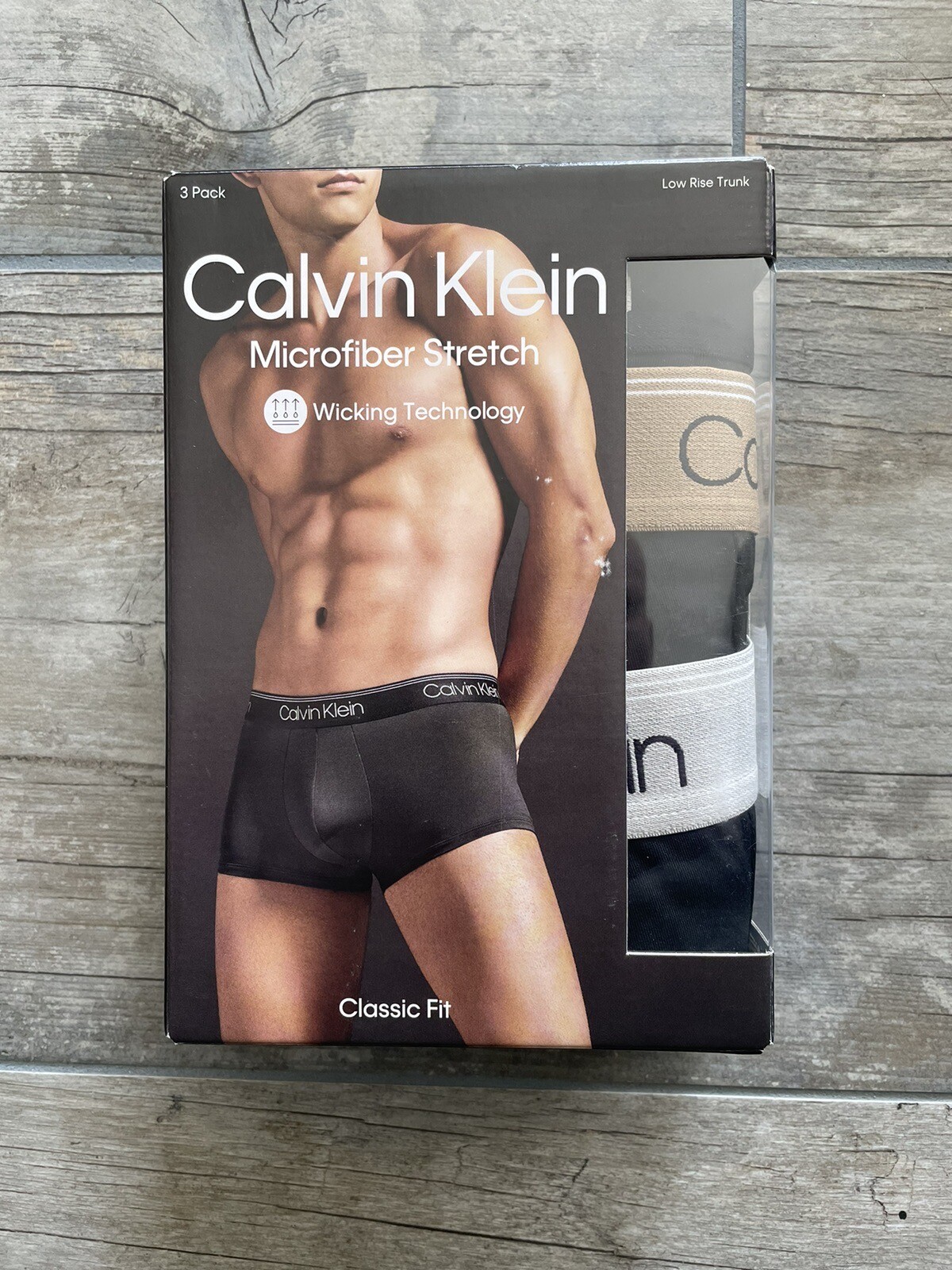 Calvin Klein Trunks Mens XL Black Microfiber Stretch Wicking Underwear thumbnail 2