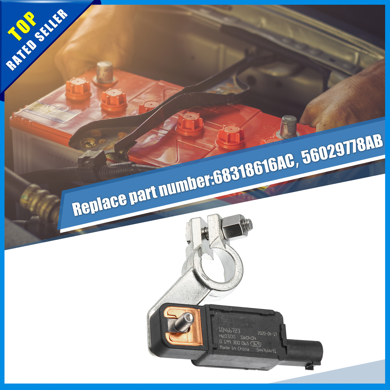 Pack of 1 68318616AC For Jeep Compass 20182022 Car Battery Temperature