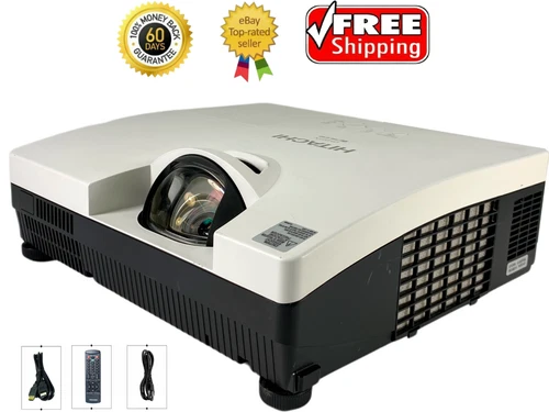 Hitachi CP-D31N 3LCD Projector Short-Throw 3000 ANSI Conference Room 4k w/Bundle