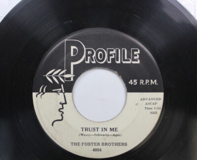 Hear! Doo Wop 45 The Foster Brothers - Trust In Me / Why Yi Yi On Profile
