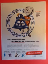 1948 AT&T LOGO BELL SYSTEM WESTERN ELECTRIC art print ad