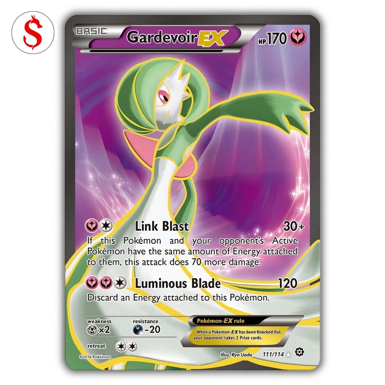 Gardevoir EX 111/114 Full Art Ultra Rare Card Pokémon Steam Seige - NM