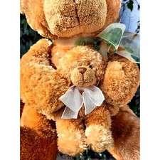 Vintage Toys R US Animal Alley Plush Golden Teddy Bear Set Y2K 15"