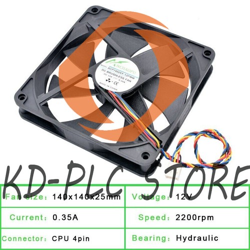 New ACP14025Y-12PWM 140x140x25mm DC12V 0.35A 4pin pwm cooling fan - Picture 2 of 4