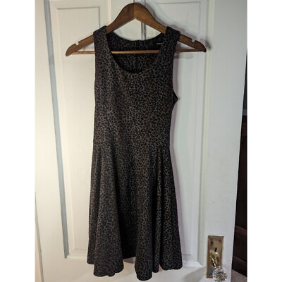 fit and flare leopard print dress Loverde Mini Dress 2 / Leopard Brown main image 1
