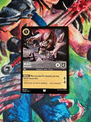 BEAST HARDHEADED LORCANA DISNEY TCG THE FIRST CHAPTER CARD MINT ENG