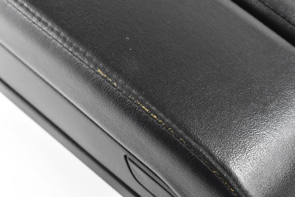 Infiniti FX45 2003-2005 consola central cuero negro tapa reposabrazos almacenamiento OEM Foto 2 de 4