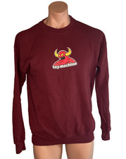 Vtg Toy Machine Logo Skateboards Maroon Crewneck Sweatshirt Logo L Spitfire 90s