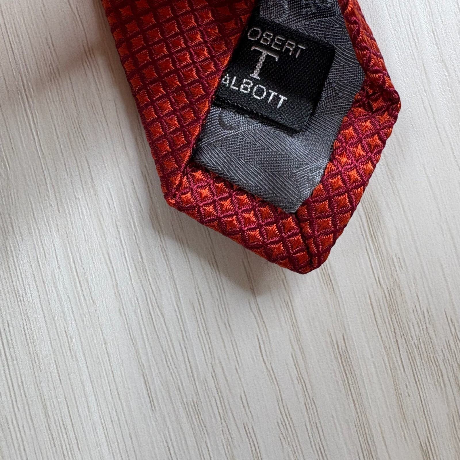 Robert Talbott Mens Red Square Printed Pointed Pu… - image 10