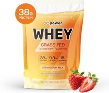 Whey Protein Powder, Strawberry Milk, with BCAAs, Grass Fed 2 lbs 17.00 per gallon