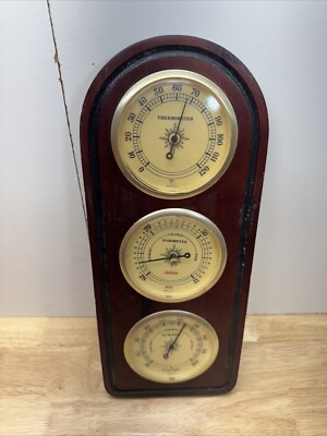 Vintage Sunbeam Weather Station Wall Mount! Barometer/Thermometer/Humidity!