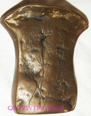 PETIT VASE GILDE STYLE ART NOUVEAU EN BRONZE - Photo 1/4