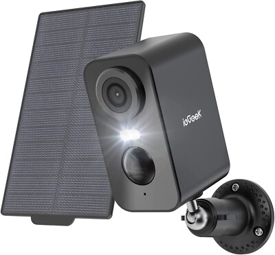 ieGeek Outdoor Wireless Solar Security Camera 2K Home WiFi Battery CCTV System