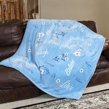 OVERSIZED THROW BLANKET WITH INSPIRATIONAL WORDS OF COMFORT GET WELL SOON HEALIN