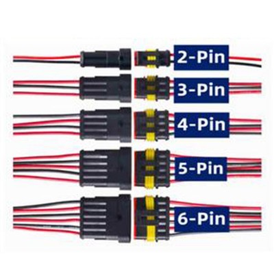 Complete Set Assembly Waterproof Sealed Connector for 12V For Electrical Car