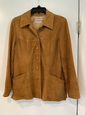 Leathers By New England Sportswear Women’s Small Suede Leather Button Jacket Usa
