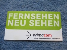 Aufkleber - primacom - Fernsehen neu sehen