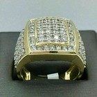 Lab-Created Diamond Wedding Band Pinky Ring Men's 10K Yellow Gold Over 3.00Ct