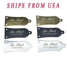 Iron White Letter CUSTOM/STANDARD Printed Truss Rod Cover for Epiphone LP/SG/ES