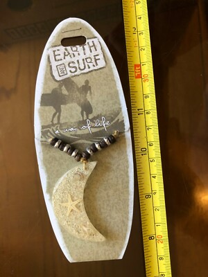 Halskette Mond Stern beige süß Strandschmuck Neue Erde und Brandung 
