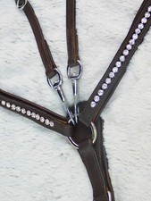 Vorderzeug Braun Cognac Schwarz Glitzer P VB WB X Full Hilfszügel Glitzer Strass