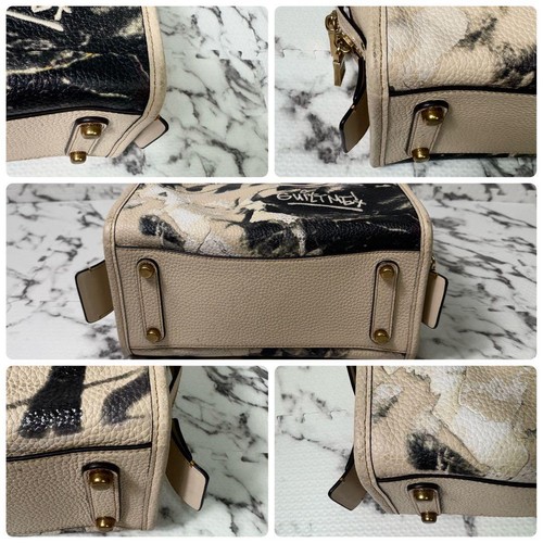 COACH X Mint+Serf Rogue 25 Brass/Ivory Multi Graffiti Satchel Crossbody CD704 - Picture 7 of 13