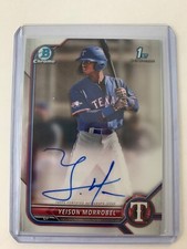 2022 1st Bowman Chrome Yeison Morrobel Auto Autograph #CPA-YML Texas Rangers (5)